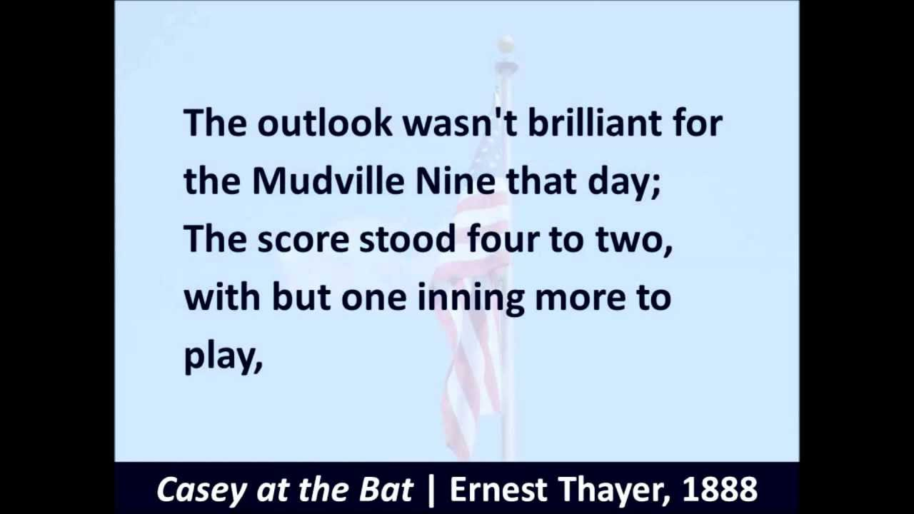 Casey At The Bat Poem Printable