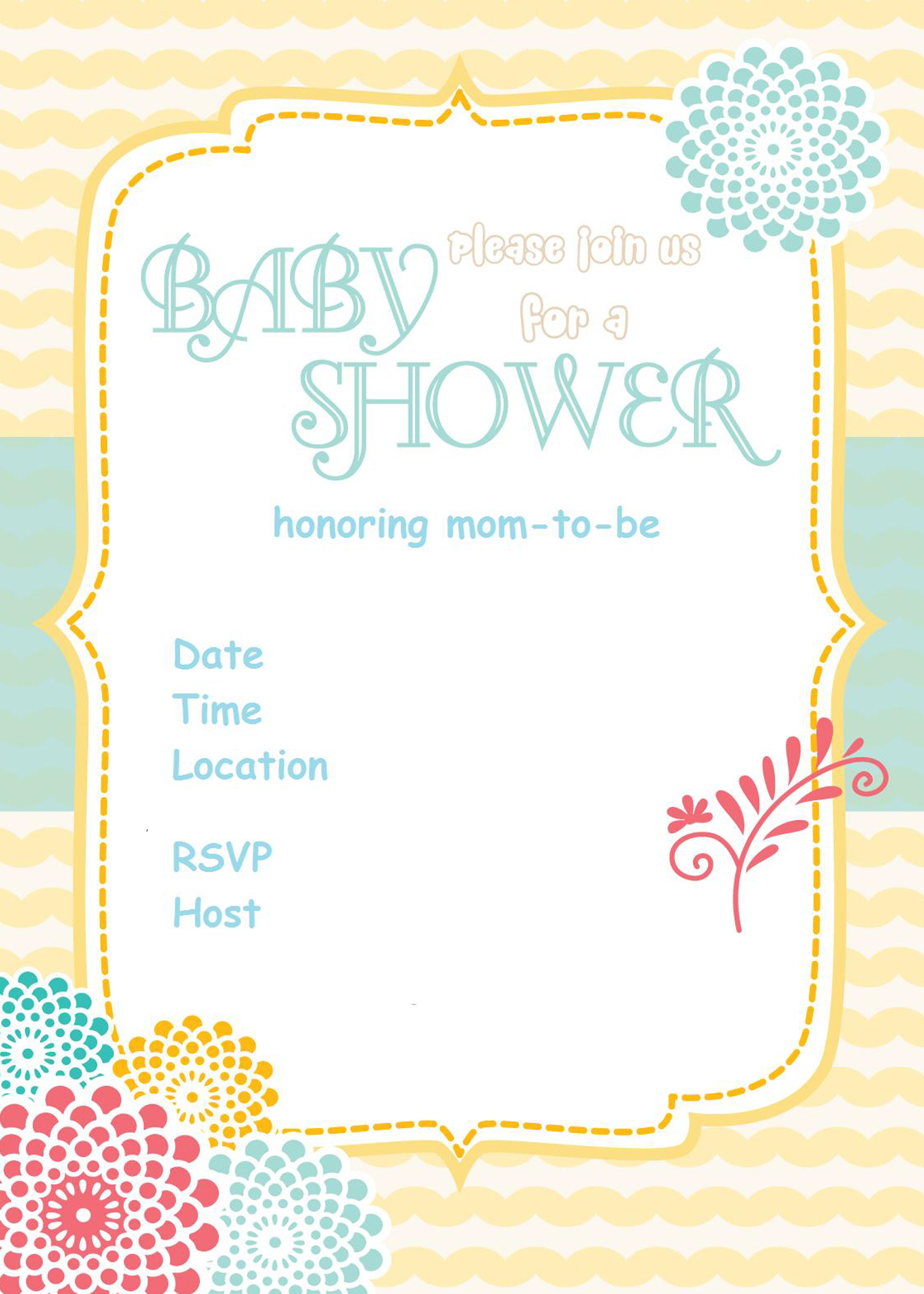 Free Printable Baby Shower Invitations Baby Shower Ideas 4U