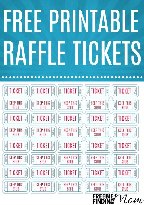 FREE Printable Raffle Tickets Raffle Tickets Printable 