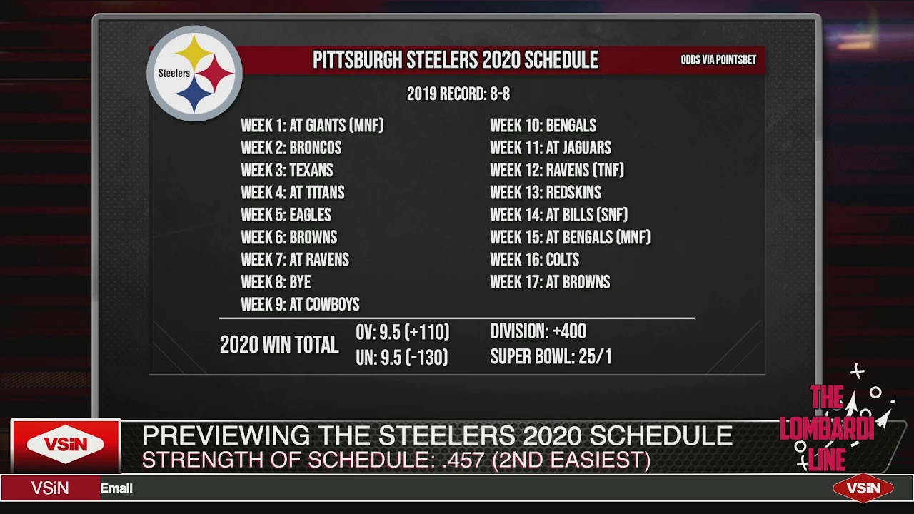 Pitt Steelers Schedule