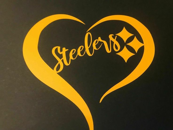 Steelers Heart Decal Sticker Pittsburgh Football For 