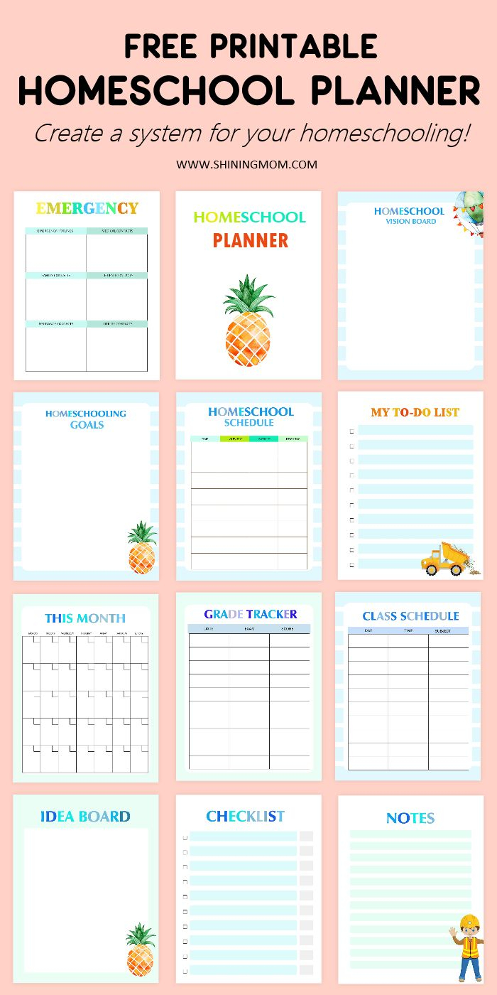 The Best Printable Homeschool Planner For Free Download 