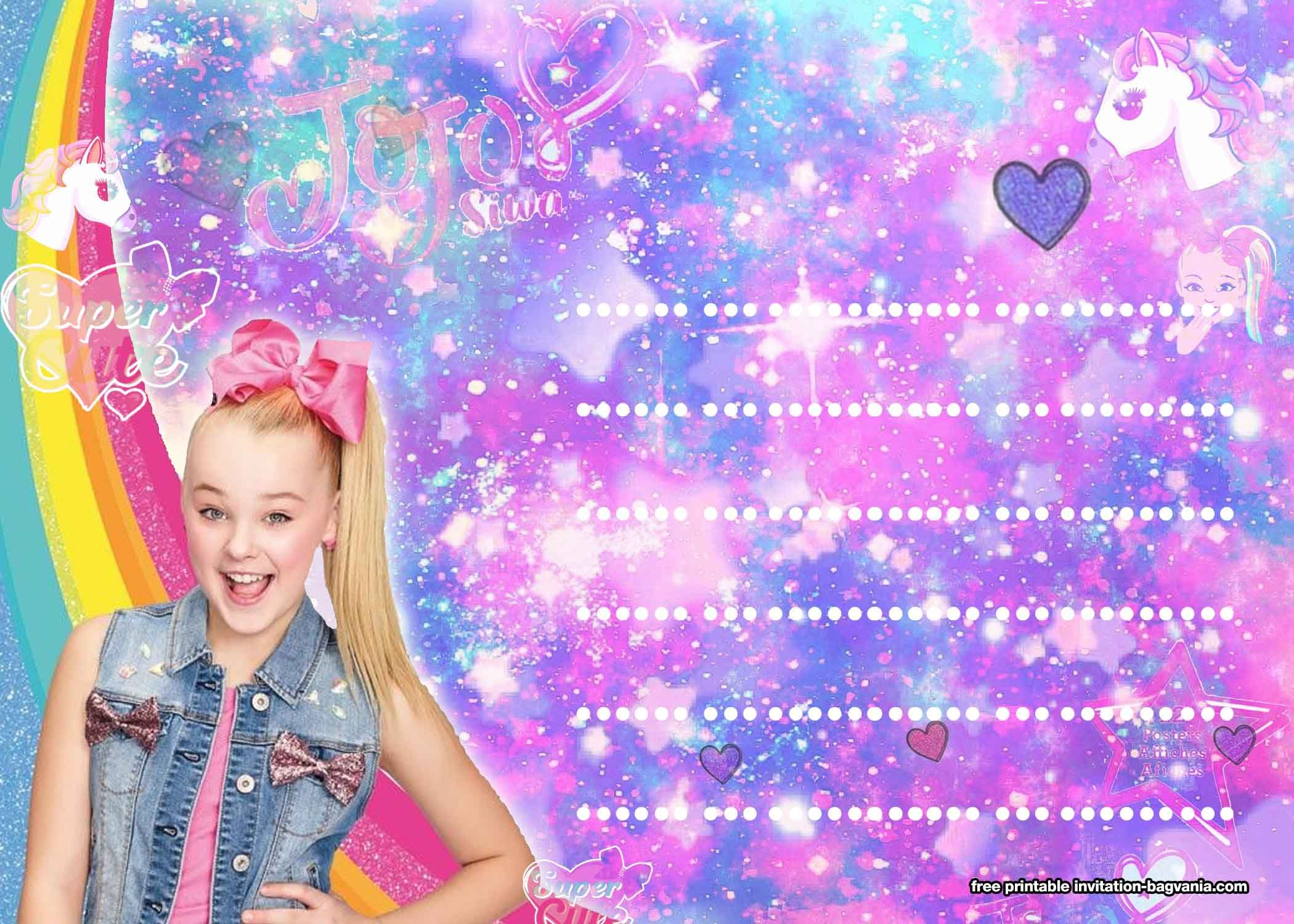 13 FREE Jojo Siwa Invitation Templates Jojo Siwa 