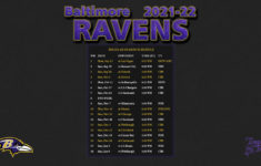 2021 2022 Baltimore Ravens Wallpaper Schedule