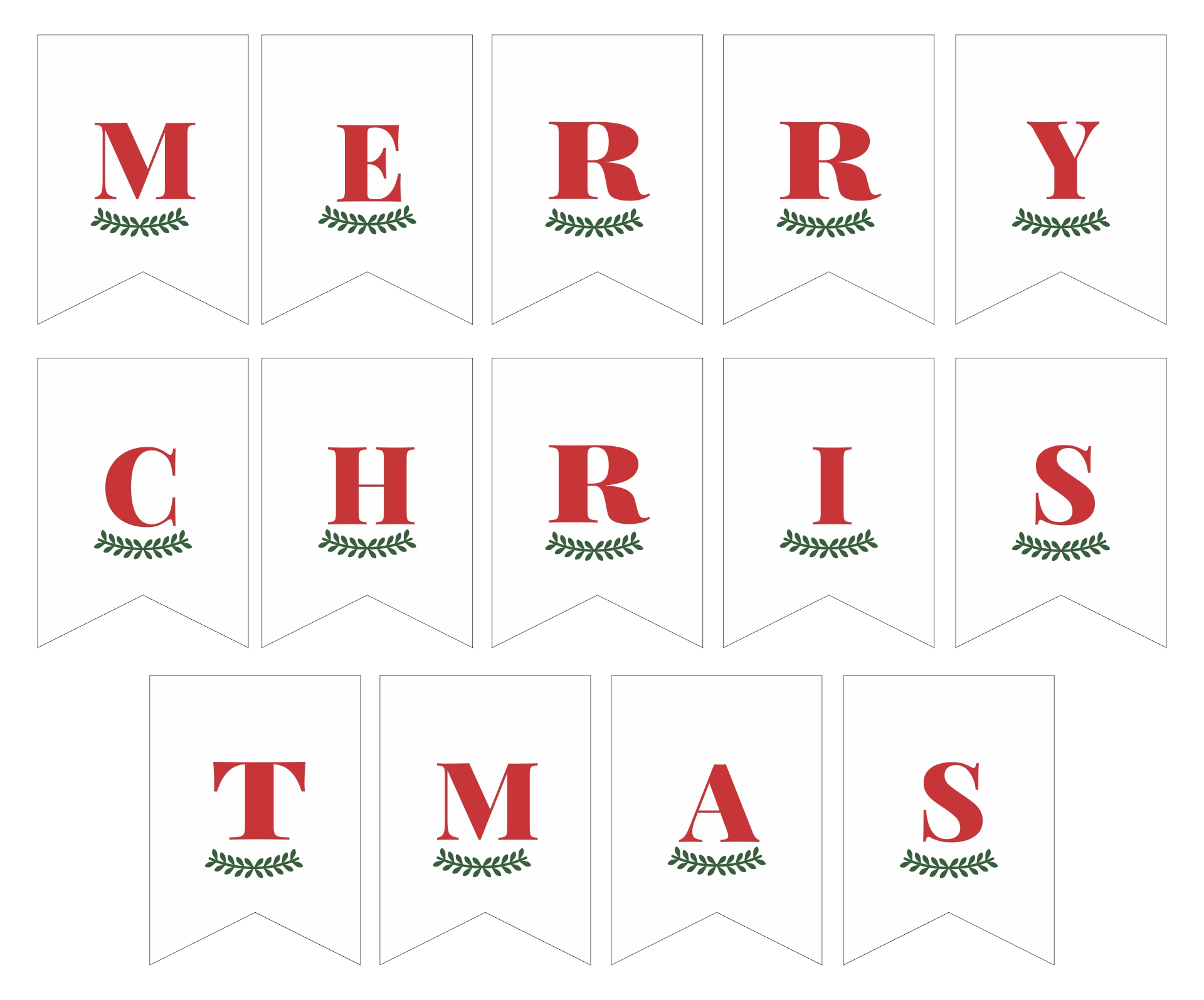 4 Best Free Printable Merry Christmas Lettering 