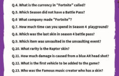 60 Fortnite Trivia Questions Answers Meebily Trivia