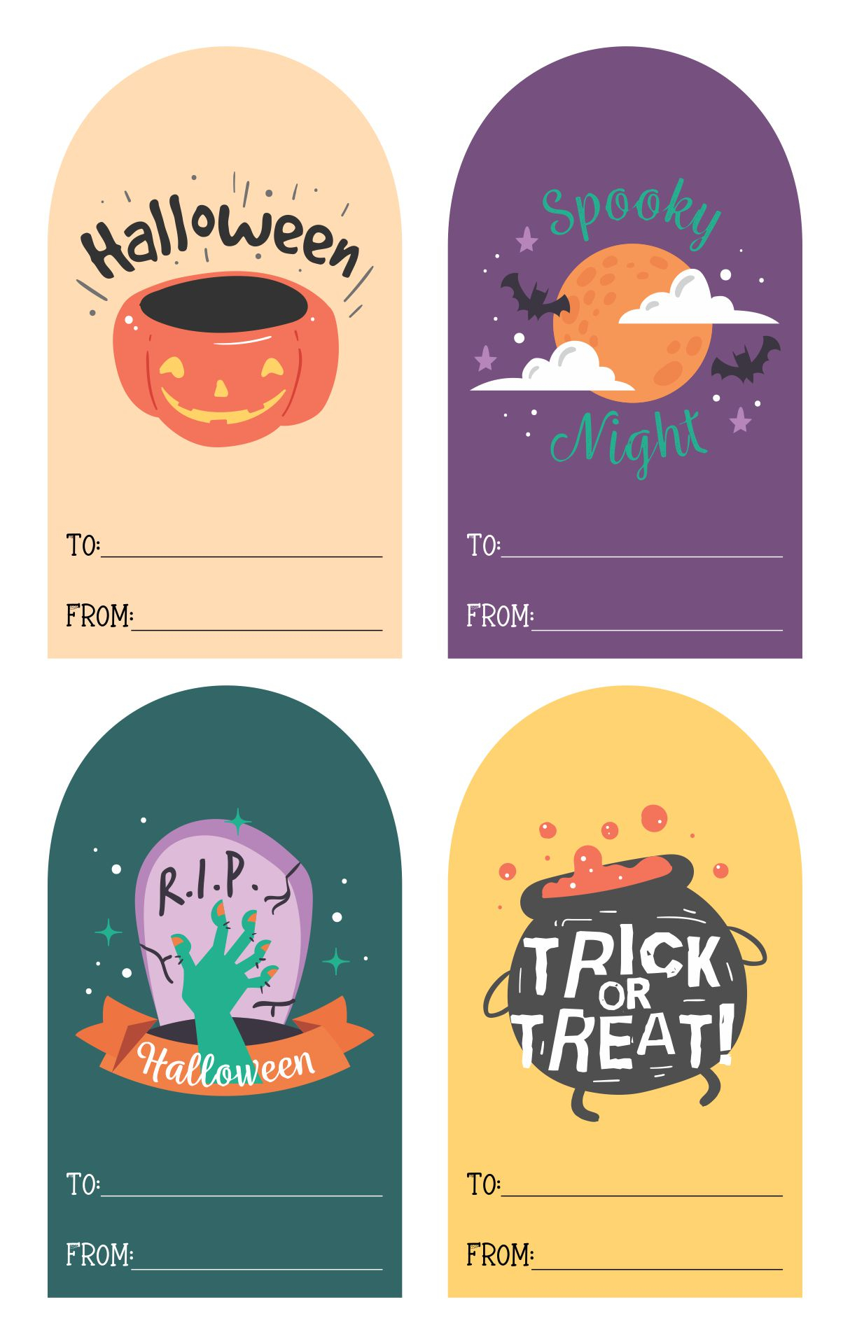 8 Best Free Halloween Printable Gift Tags Printablee