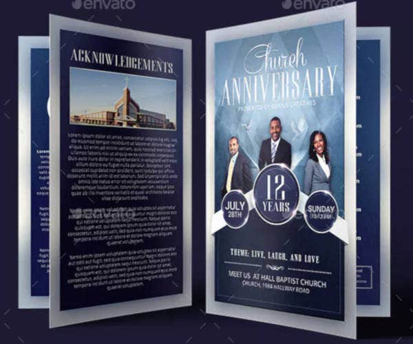 9 Church Anniversary Program Templates In DOC PSD AI