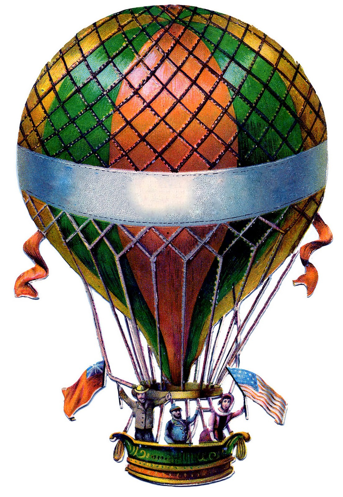 Antique Graphic Hot Air Balloon Steampunk The 