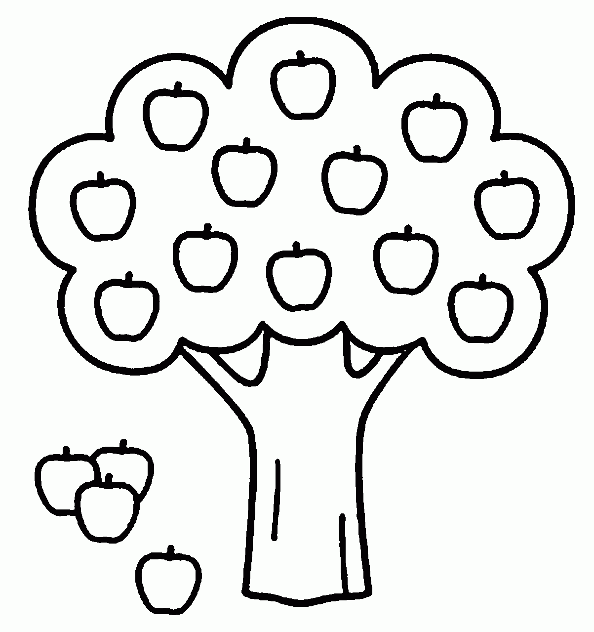 Apple Tree Coloring Pages Wecoloringpage Kindergarten