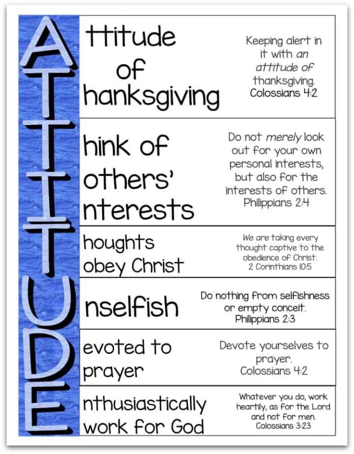 Printable Acrostics