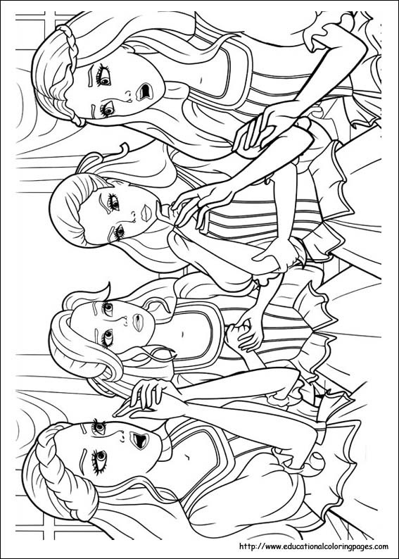 Barbie And 3 Musketeers Coloring Pages Educational Fun 