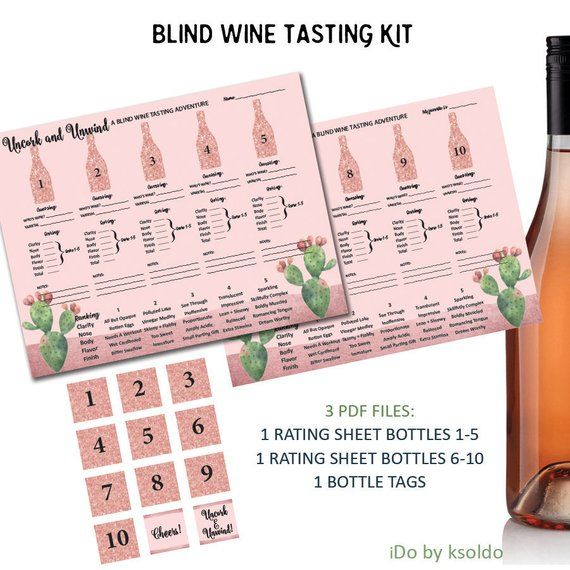 Blind Wine Tasting Rating Sheets Wine Tasting Party Wine 