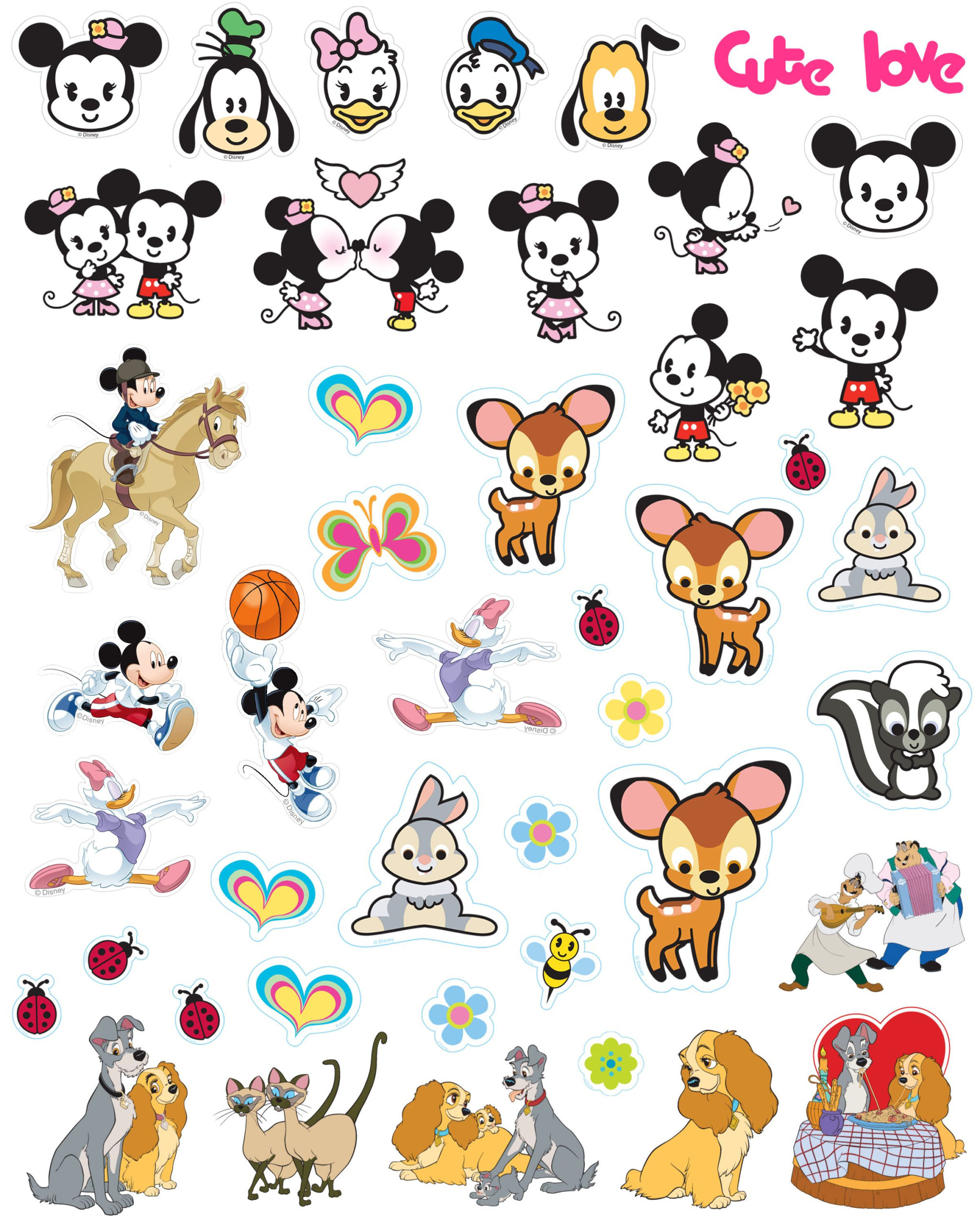 Bunnies Rock My World Disney Sticker Sheet Disney 