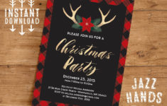 Christmas Party Invitation Template DIY Printable Holiday