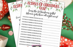 Christmas Quiz 12 Days Of Christmas Printable Christmas