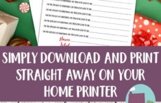 Christmas Quiz Printable Family Game 12 Days Of Christmas