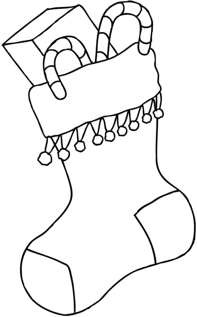 Christmas Stocking Coloring Pages Best Coloring Pages 