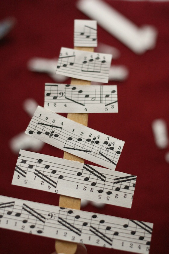 Christmas Tree Sheet Music Ornaments For Kids To Make 