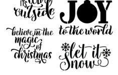 Christmas Words Joyful Stencil