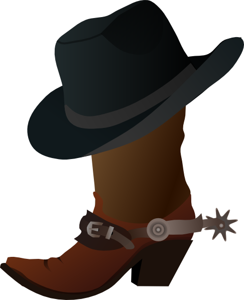 Cowboy Boot And Hat Clip Art At Clker Vector Clip 