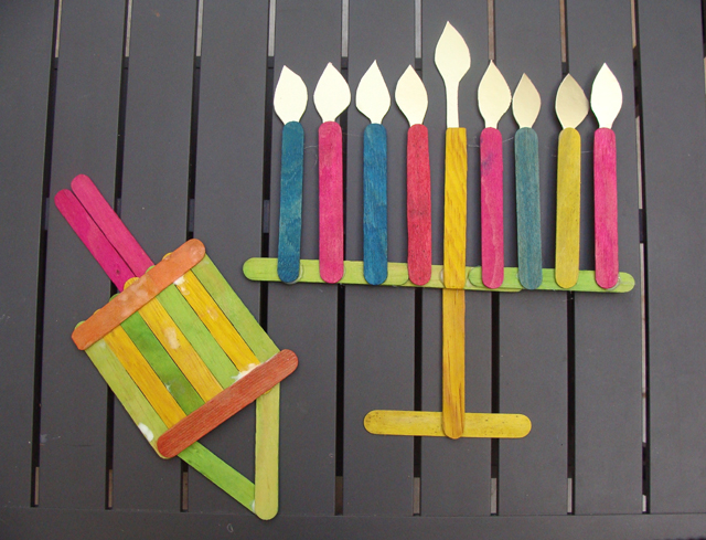 Craft Stick Menorah And Dreidel Fun Family Crafts