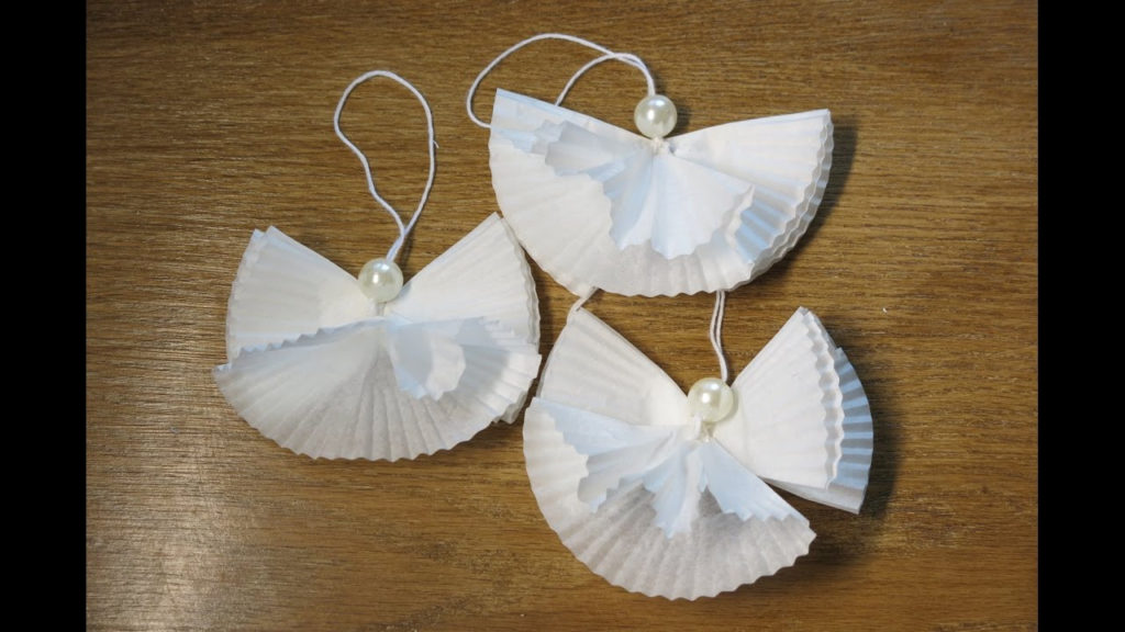 DIY Cupcake Liners Angels How To Make Angel Ornament From 