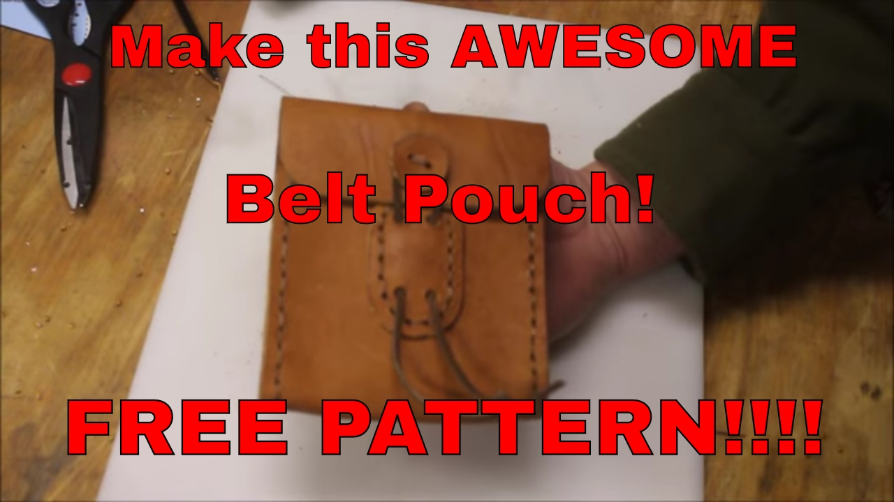 DIY Simple Leather Belt Pouch With FREE Pattern YouTube