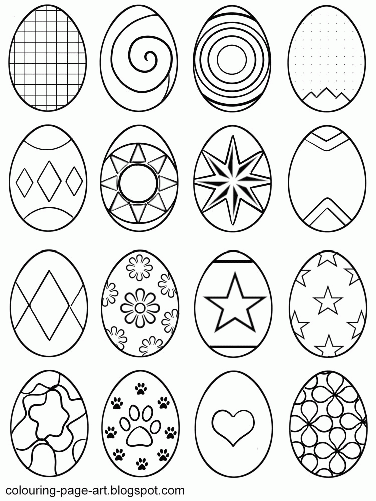 Easter Egg Patterns Coloring Home