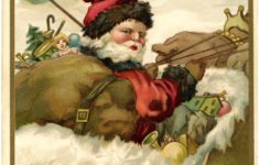 Fantastic Vintage Santa With Sleigh Image The Graphics