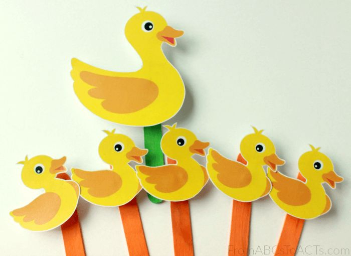 Five Little Ducks Printable Puppets And Song Nursery 