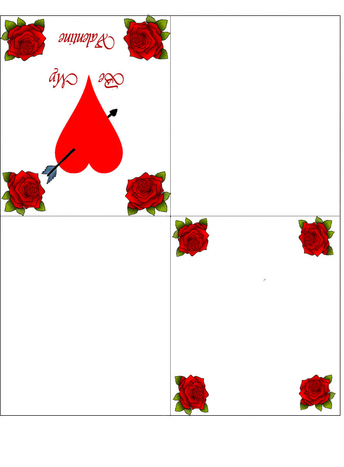 Four Fold Printable Valentine s Day Card Rooftop Post 