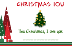 Free Christmas IOU Certificate And Award Templates At