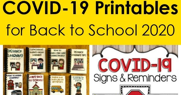 Free COVID 19 Printables For Back To School 2020 