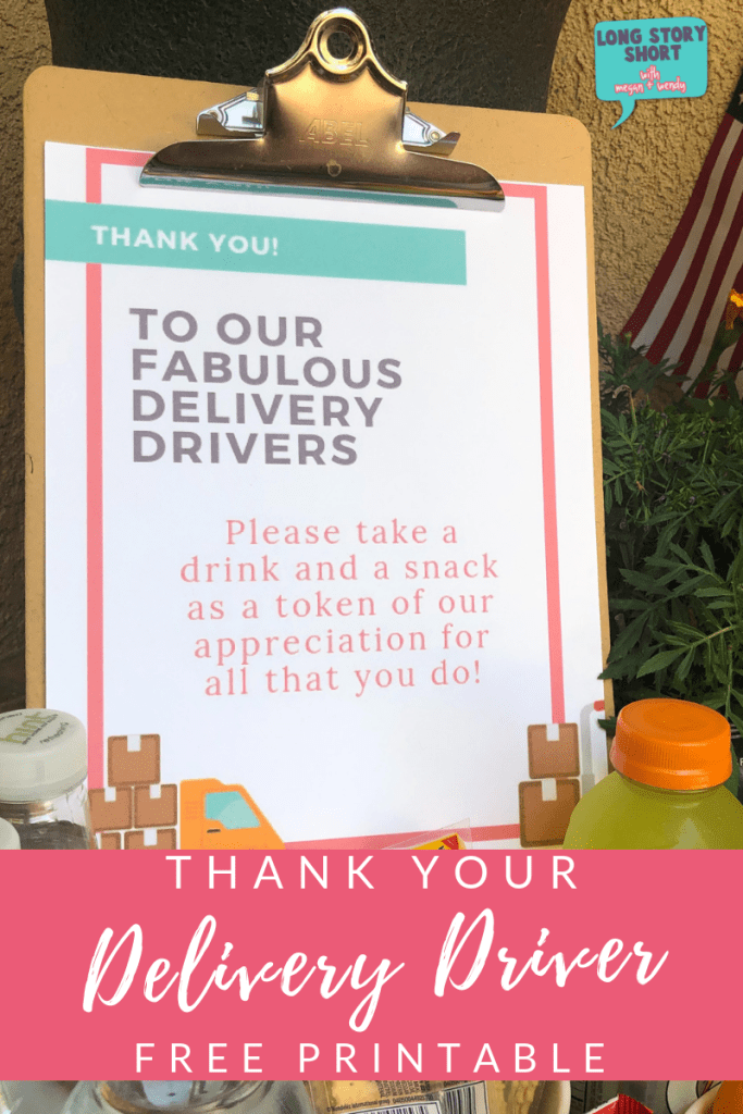 Free Delivery Driver Printable Sign Long Story Short 