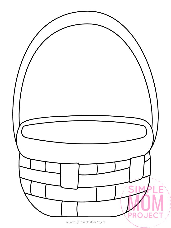 Free Printable Basket Template For Picnics And Fruit 