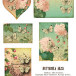 Free Printable Butterfly Ephemera Cards Butterfly