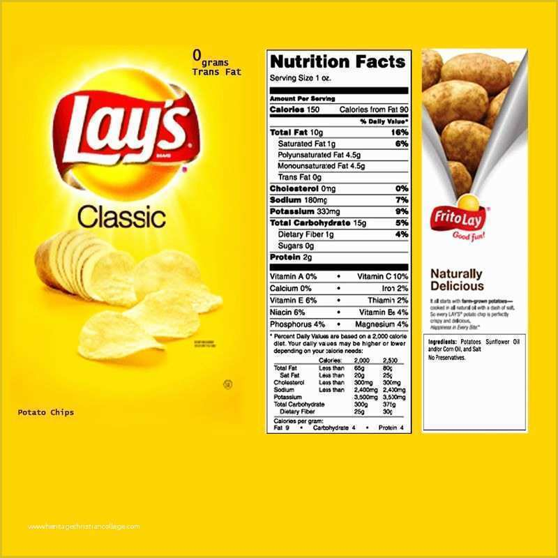 Free Printable Chip Bag Template Of Lays Crips Bag 