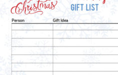 Free Printable Christmas Gift Tracker The Quilter s Planner