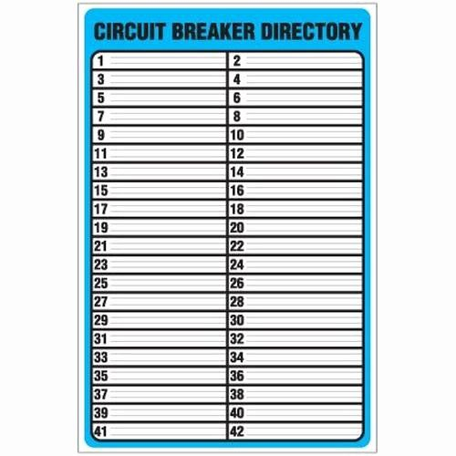 Free Printable Circuit Breaker Panel Labels New Circuit 