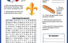 Free Printable Facts About France Geography Worksheet