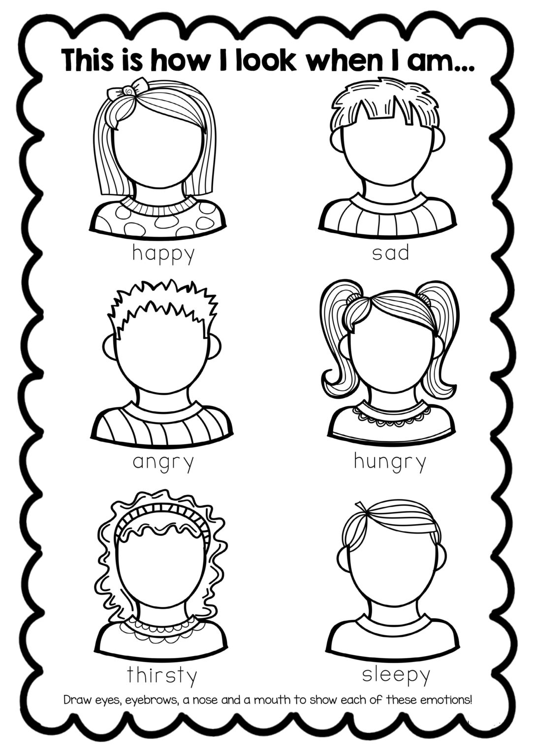 Free Printable Feelings Worksheets For Kids Learning How ...