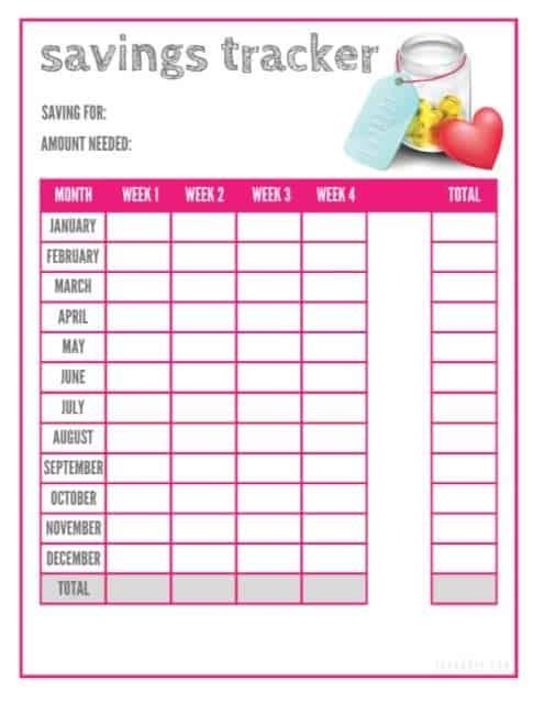 Free Printable Savings Tracker Savings Tracker Expense 