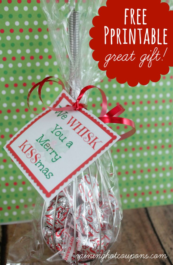 FREE Printable Whisk Label We Whisk You A Merry KISSmas 