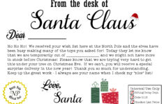 FREE Santa Claus Christmas Present IOU Printable Letter