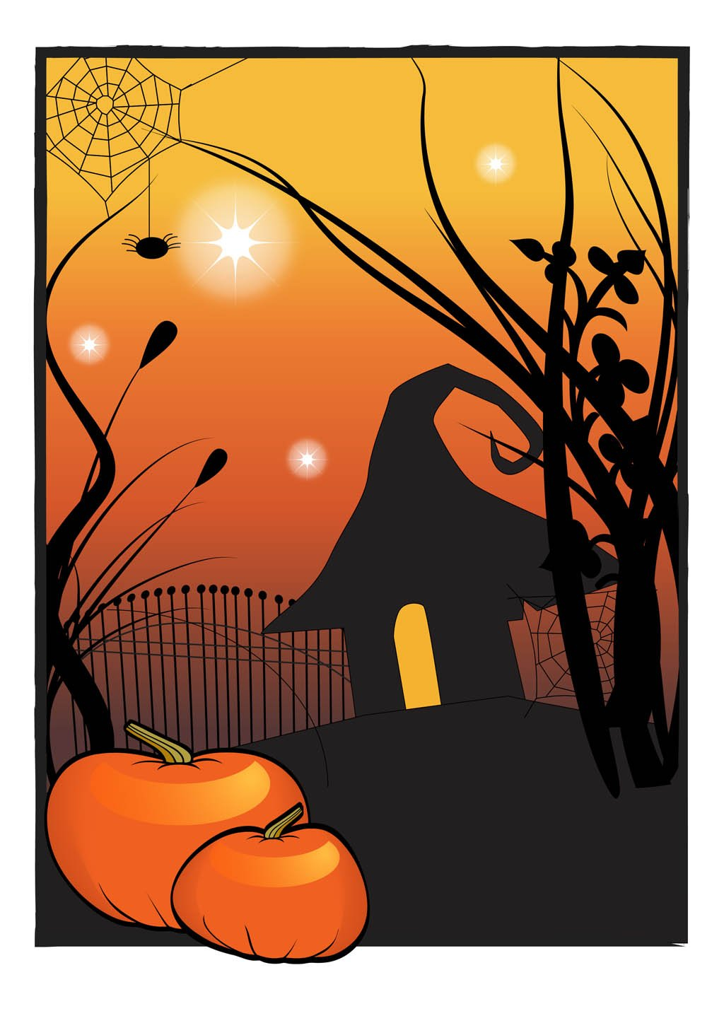 Halloween House Poster Vector Art Graphics Freevector