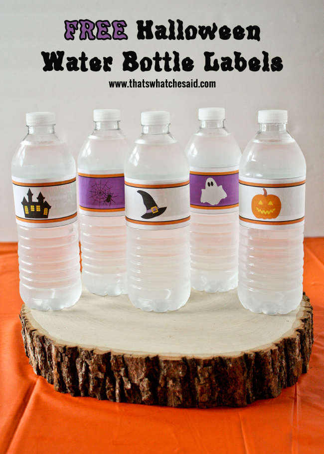 Halloween Water Bottle Labels