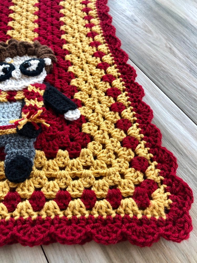 Handmade Harry Potter Lap Blanket Gryffindor Lap Throw 