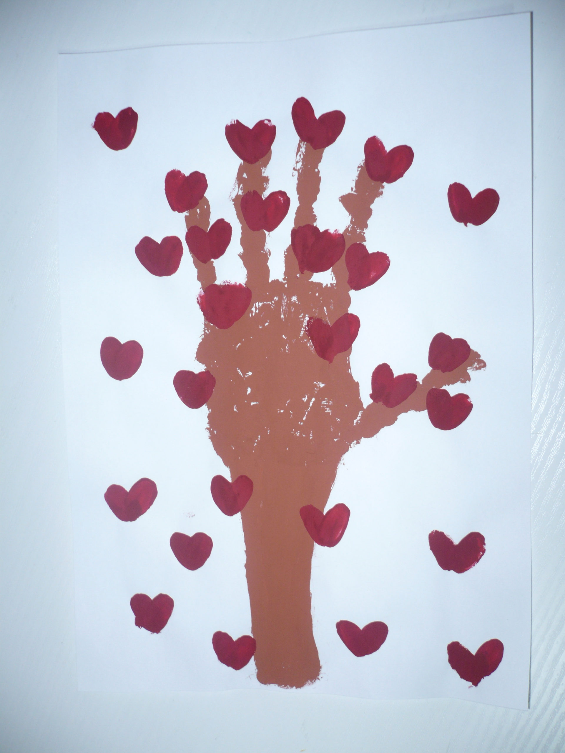 Handprint Tree Of Hearts Fun Family Crafts