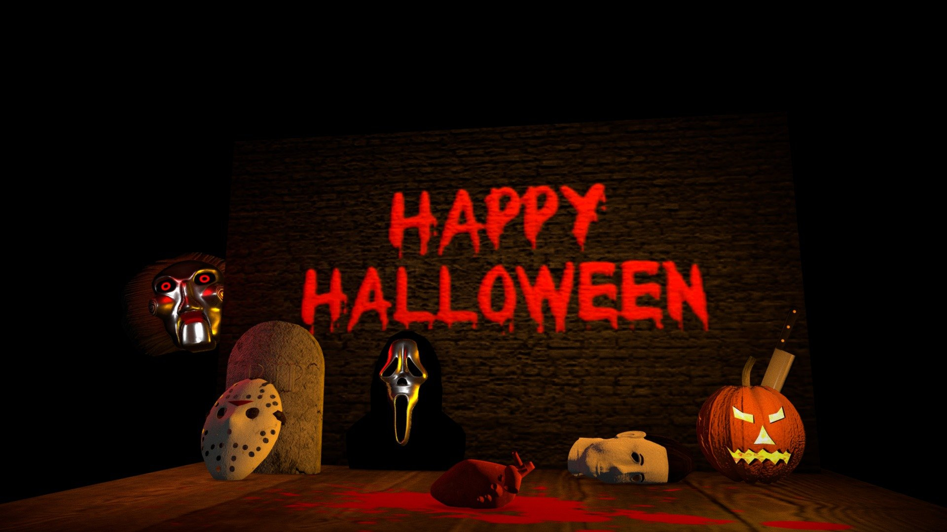 Happy Halloween Download Free 3D Model By Anthony Yanez 